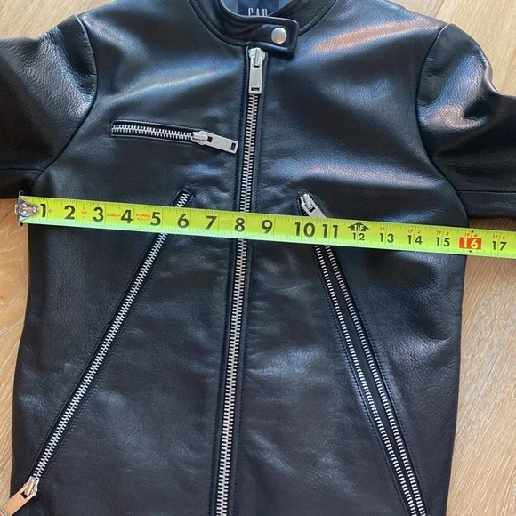 GAP Black Leather Jacket - Picture 9 of 11